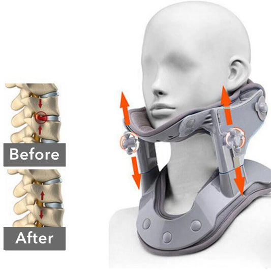 Šildomas kaklo tempimo antkaklis su reguliuojama oro atrama