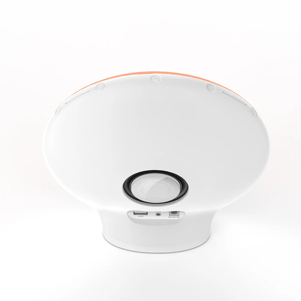 Išmanioji naktinė lempa su „Bluetooth“ garsiakalbiu