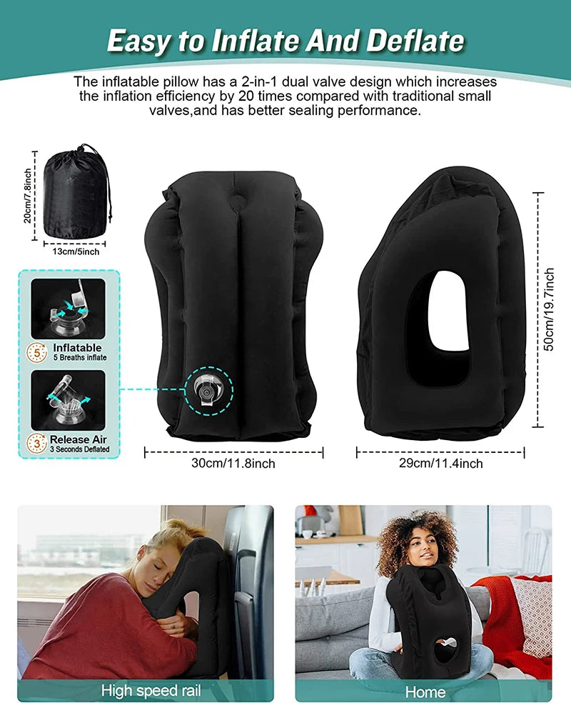 Ergonomiška kelioninė pagalvė kaklui „3 viename“