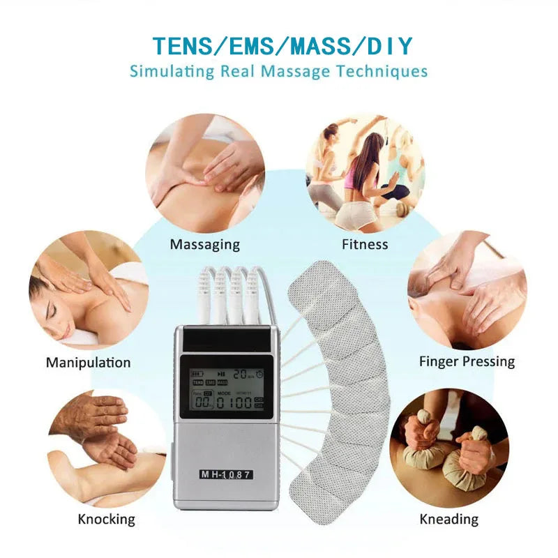 Skaitmeninis TENS ir EMS terapijos prietaisas