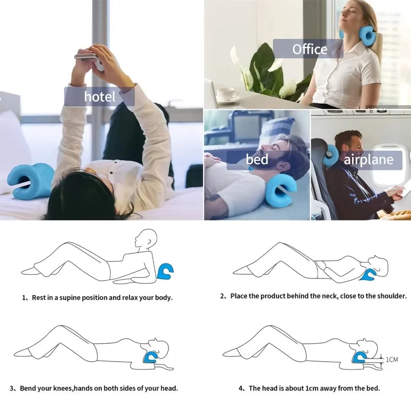 Ergonominė kaklo tempimo pagalvė laikysenos palaikymui